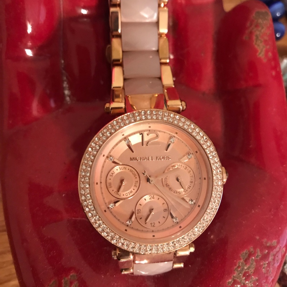 Rose gold Michael Kors watch